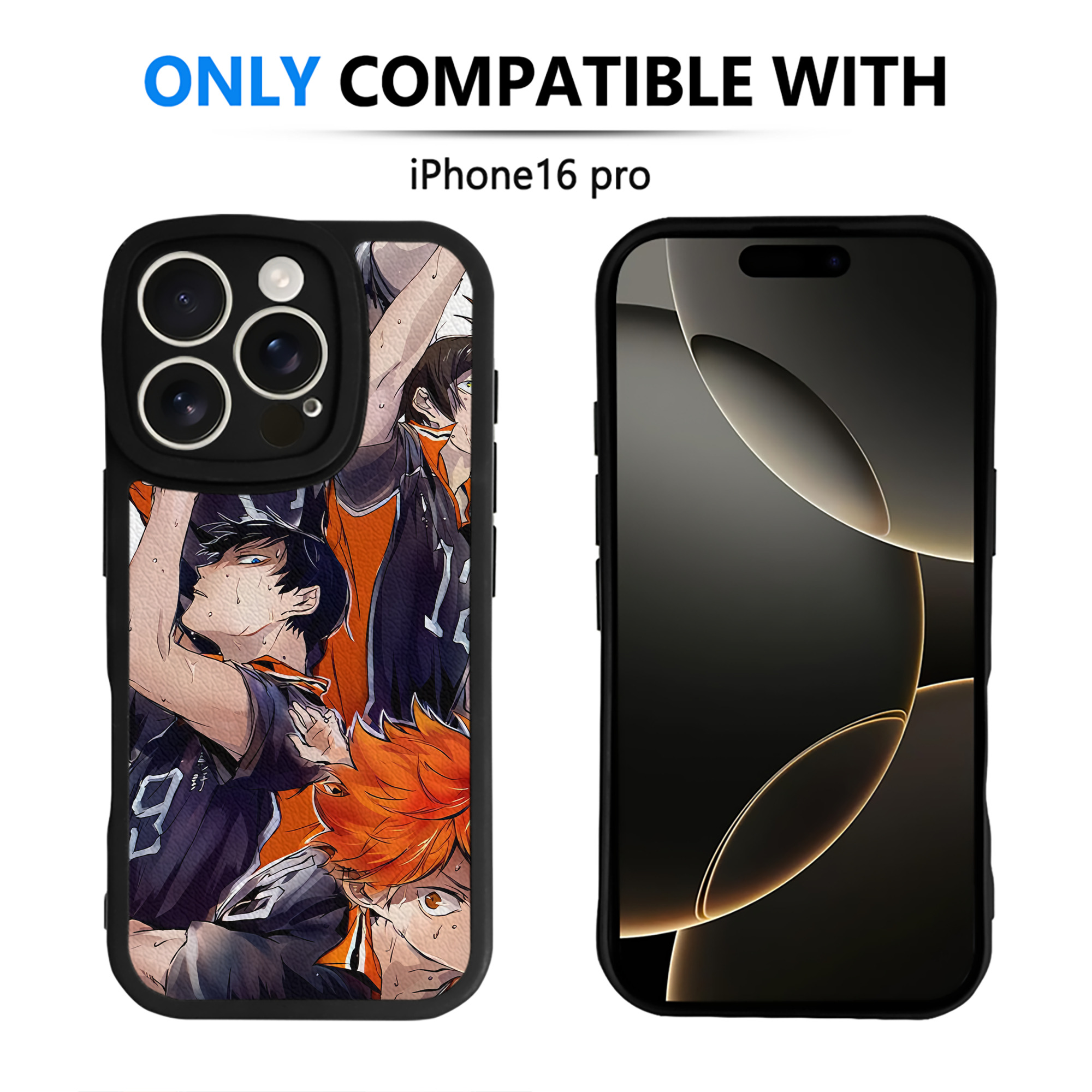 （画像用） ハイキュー!! Haikyu!! 【iPhone 16シリーズ対応】シリコンスマホケース（レザー調） 材質：シリコン
